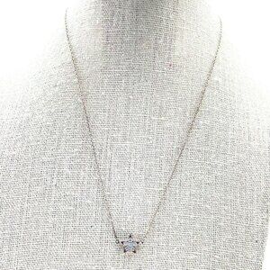 Pave Star Necklace Marked 925 Silver Rhinestones Minimalist Astrology Classic